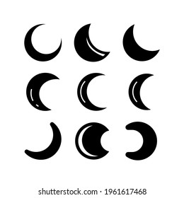 moon icon or logo isolated sign symbol vector illustration - Collection of high quality black style vector icons
