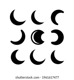 moon icon or logo isolated sign symbol vector illustration - Collection of high quality black style vector icons
