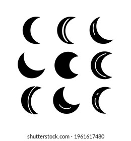moon icon or logo isolated sign symbol vector illustration - Collection of high quality black style vector icons
