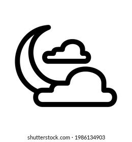 moon icon or logo isolated sign symbol vector illustration - high quality black style vector icons

