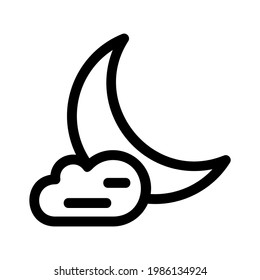 moon icon or logo isolated sign symbol vector illustration - high quality black style vector icons
