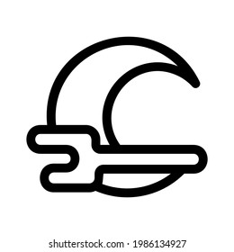 moon icon or logo isolated sign symbol vector illustration - high quality black style vector icons
