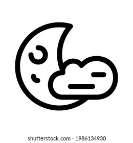 moon icon or logo isolated sign symbol vector illustration - high quality black style vector icons
