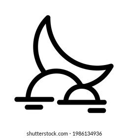 moon icon or logo isolated sign symbol vector illustration - high quality black style vector icons
