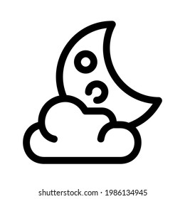 moon icon or logo isolated sign symbol vector illustration - high quality black style vector icons
