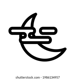 moon icon or logo isolated sign symbol vector illustration - high quality black style vector icons
