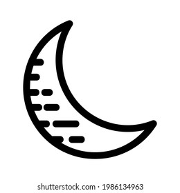 moon icon or logo isolated sign symbol vector illustration - high quality black style vector icons
