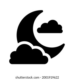 Icono de luna o logotipo símbolo de signo aislado ilustración vectorial de alta calidad estilo negro iconos vectoriales