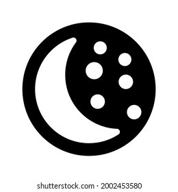 moon icon or logo isolated sign symbol vector illustration - high quality black style vector icons