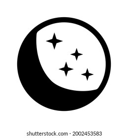 Mondsymbol oder -logo einzeln auf Zeichen, Vektorgrafik - hochwertige Vektorsymbole auf schwarzem Hintergrund