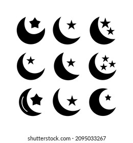 moon icon or logo isolated sign symbol vector illustration - Collection of high quality black style vector icons
