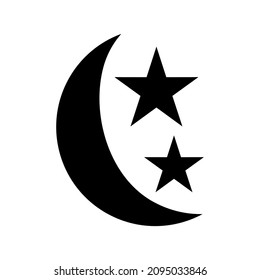 moon icon or logo isolated sign symbol vector illustration - high quality black style vector icons
