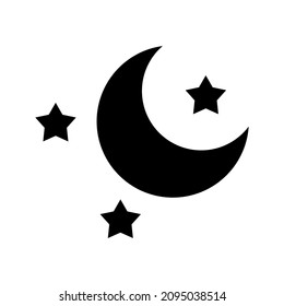 moon icon or logo isolated sign symbol vector illustration - high quality black style vector icons
