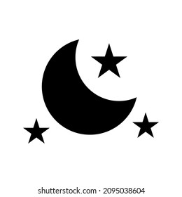 moon icon or logo isolated sign symbol vector illustration - high quality black style vector icons
