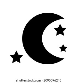 moon icon or logo isolated sign symbol vector illustration - high quality black style vector icons
