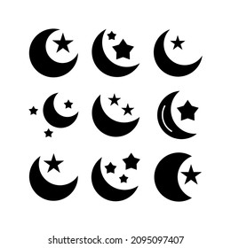 moon icon or logo isolated sign symbol vector illustration - Collection of high quality black style vector icons
