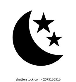 moon icon or logo isolated sign symbol vector illustration - high quality black style vector icons
