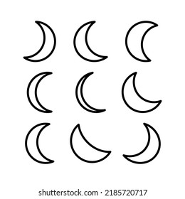moon icon or logo isolated sign symbol vector illustration - Collection of high quality black style vector icons
