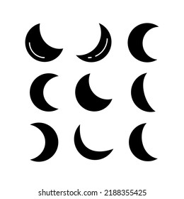 moon icon or logo isolated sign symbol vector illustration - high quality black style vector icons
