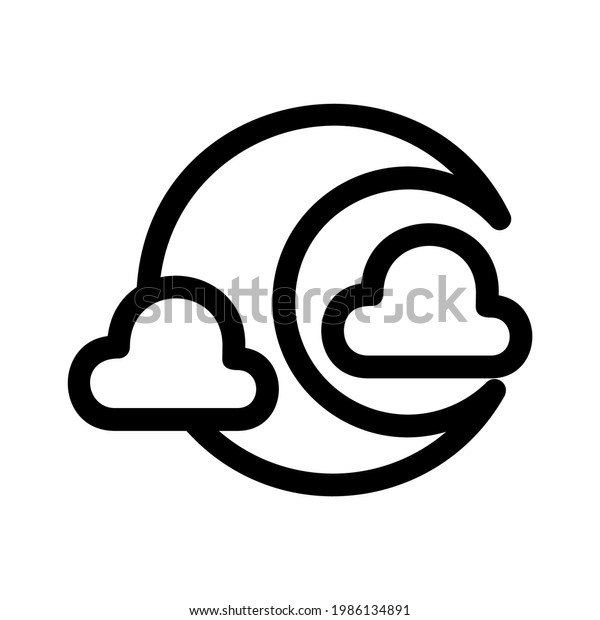 moon icon or logo\
isolated sign symbol vector illustration - high quality black style\
vector icons\
