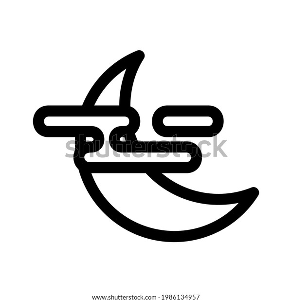 moon icon or logo\
isolated sign symbol vector illustration - high quality black style\
vector icons\
