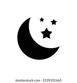 Moon icon logo sign set vector outline