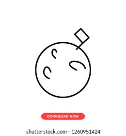 Moon icon modern vector style