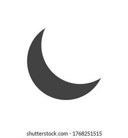 moon icon. night symbol isolated on white background. vector illustration