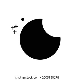 Moon Icon. Night Symbol  - Vector, Sign for Design, Presentation, Website or Apps Elements. 