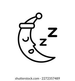icono lunar, vector nocturno, ilustración del sueño
