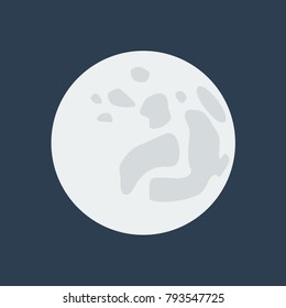 moon icon on black background. Vector illustration