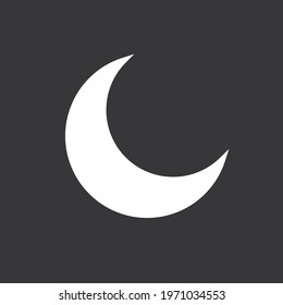 moon icon on grey background