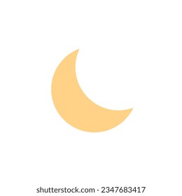 Icono de la luna sobre fondo blanco aislado. Ilustración vectorial estilo plano.