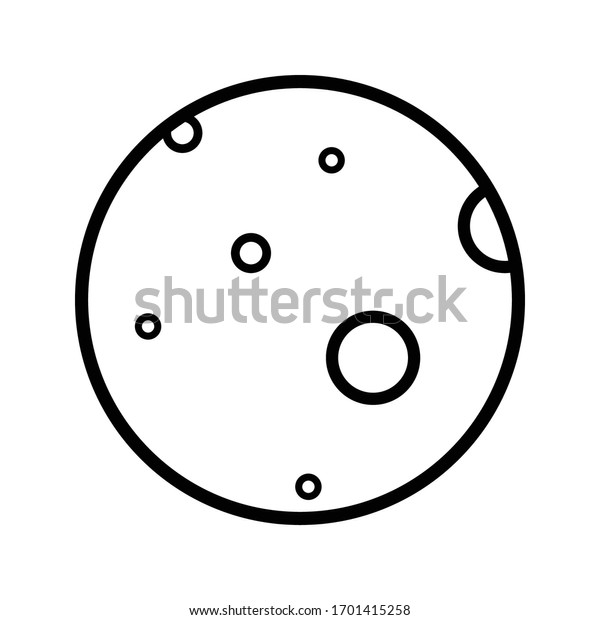 Moon Icon Outline Isolated Vector Illustration Stock Vector (Royalty ...