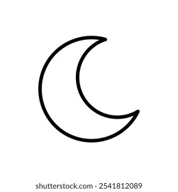 Moon icon Outline vector for web ui