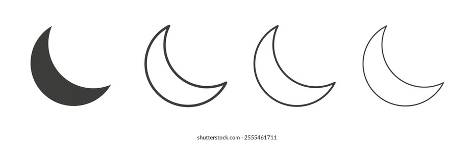 Moon icon pack. vector illustration