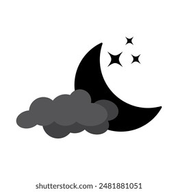 Moon icon PNG Images or logo for your web or mobile design.