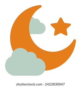 Moon Icon Ramadan, for infographic, web, app, etc