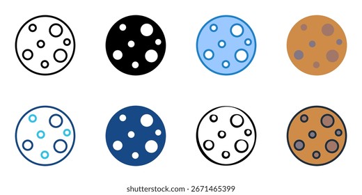 Moon icon set multiple style collection 
