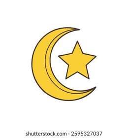 Moon icon set. Moon phase symbol. Crescent icon in glyph. Crescent icon set. Lunar symbol in black. Moon silhouette. Stock vector illustration