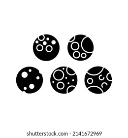 Moon Icon Set Vector Symbol Design Illustration