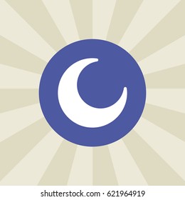 moon icon. sign design. background