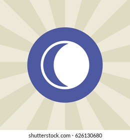moon icon. sign design. background