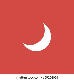 moon icon. sign design. red background