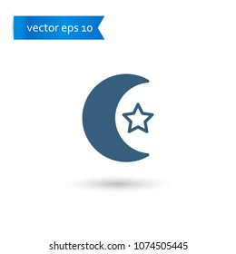 moon. moon icon. sign design. Vector EPS 10.