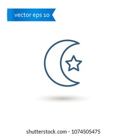 moon. moon icon. sign design. Vector EPS 10.