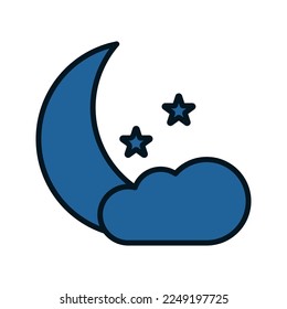Moon icon. sign for mobile concept and web design. vector illustration