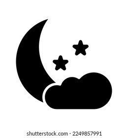 Moon icon. sign for mobile concept and web design. vector illustration