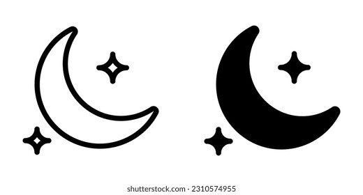 Moon icon. sign for mobile concept and web design. vector illustration