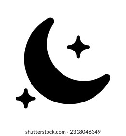 Moon icon. sign for mobile concept and web design. vector illustration